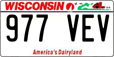 WI license plate 977VEV