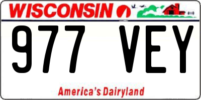 WI license plate 977VEY