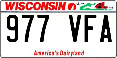 WI license plate 977VFA
