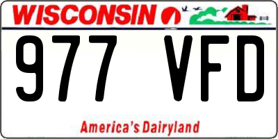 WI license plate 977VFD