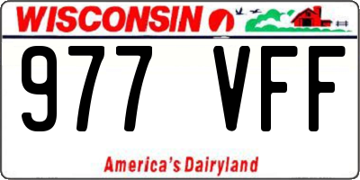 WI license plate 977VFF