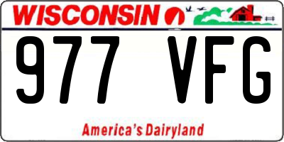 WI license plate 977VFG