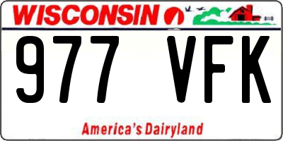 WI license plate 977VFK