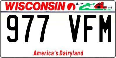 WI license plate 977VFM