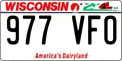 WI license plate 977VFO
