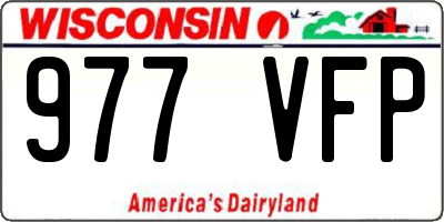 WI license plate 977VFP