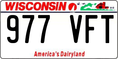 WI license plate 977VFT