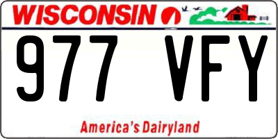 WI license plate 977VFY