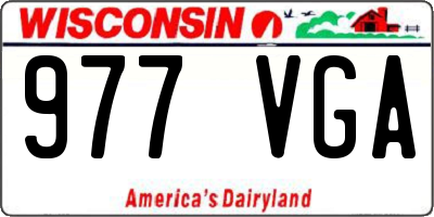 WI license plate 977VGA