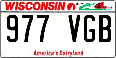 WI license plate 977VGB