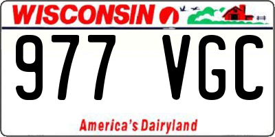 WI license plate 977VGC