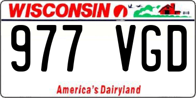WI license plate 977VGD