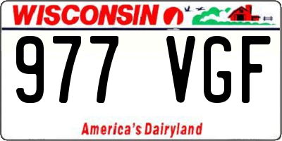 WI license plate 977VGF