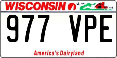 WI license plate 977VPE