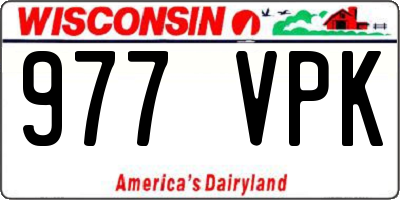WI license plate 977VPK