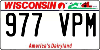 WI license plate 977VPM