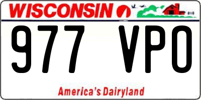 WI license plate 977VPO