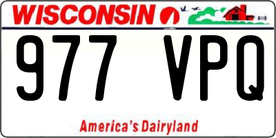 WI license plate 977VPQ