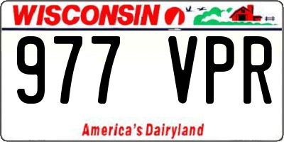 WI license plate 977VPR