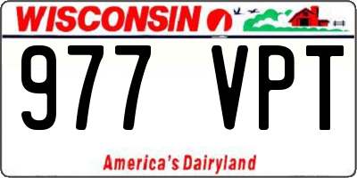 WI license plate 977VPT