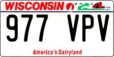 WI license plate 977VPV
