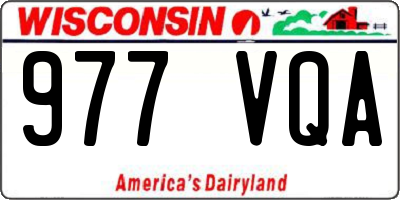 WI license plate 977VQA