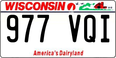 WI license plate 977VQI