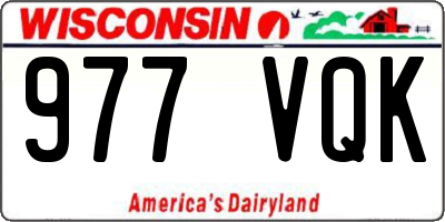 WI license plate 977VQK