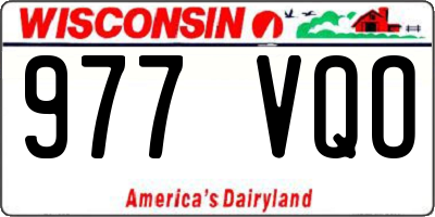WI license plate 977VQO