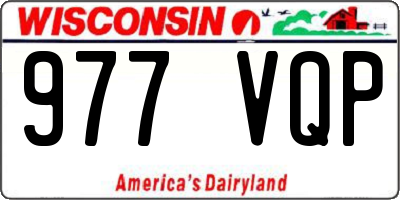 WI license plate 977VQP