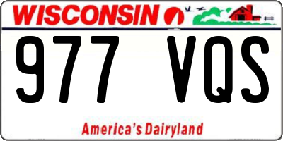 WI license plate 977VQS