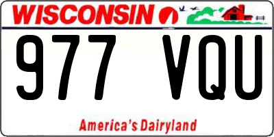 WI license plate 977VQU