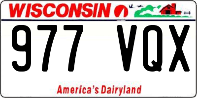 WI license plate 977VQX