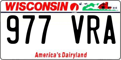 WI license plate 977VRA