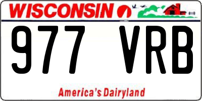 WI license plate 977VRB