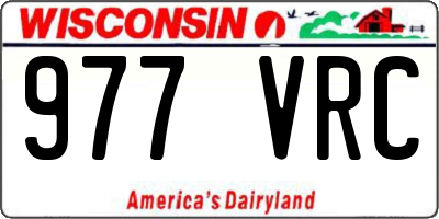 WI license plate 977VRC