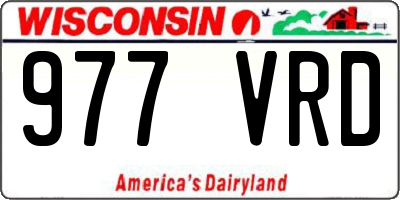 WI license plate 977VRD