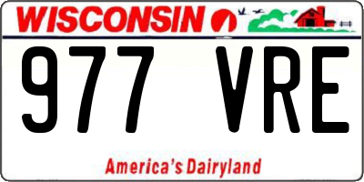 WI license plate 977VRE