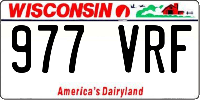 WI license plate 977VRF