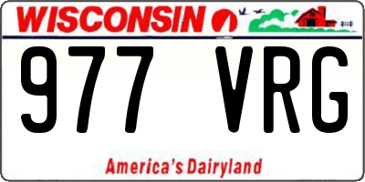 WI license plate 977VRG