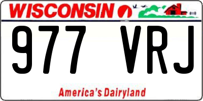 WI license plate 977VRJ