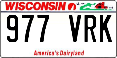 WI license plate 977VRK