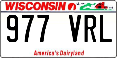 WI license plate 977VRL