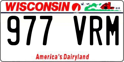WI license plate 977VRM