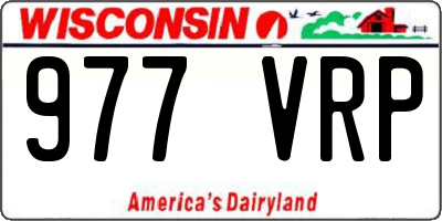 WI license plate 977VRP