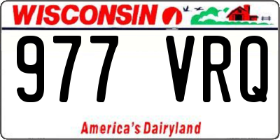 WI license plate 977VRQ