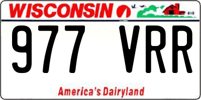 WI license plate 977VRR