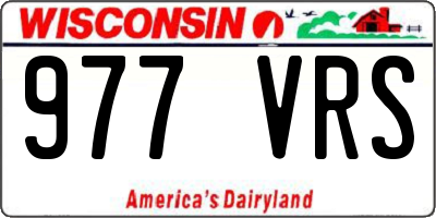 WI license plate 977VRS