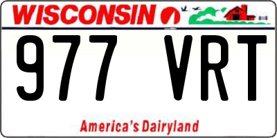 WI license plate 977VRT