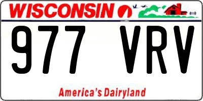 WI license plate 977VRV